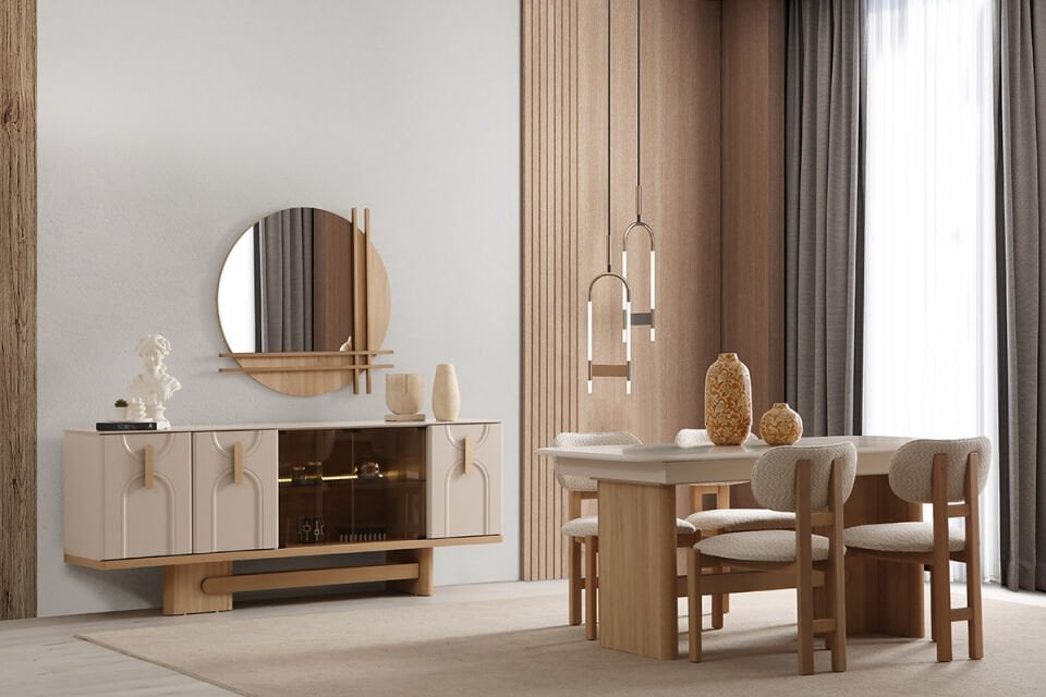 Bianco Yemek Odası Takımı