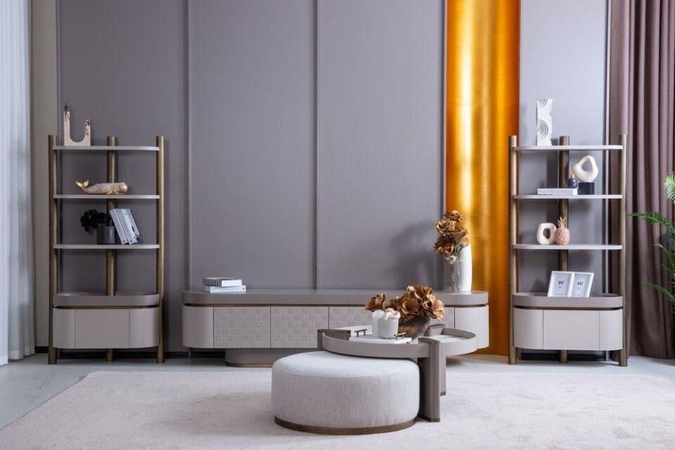 Velar TV Ünitesi (Sağ Sol Kitaplıklı)