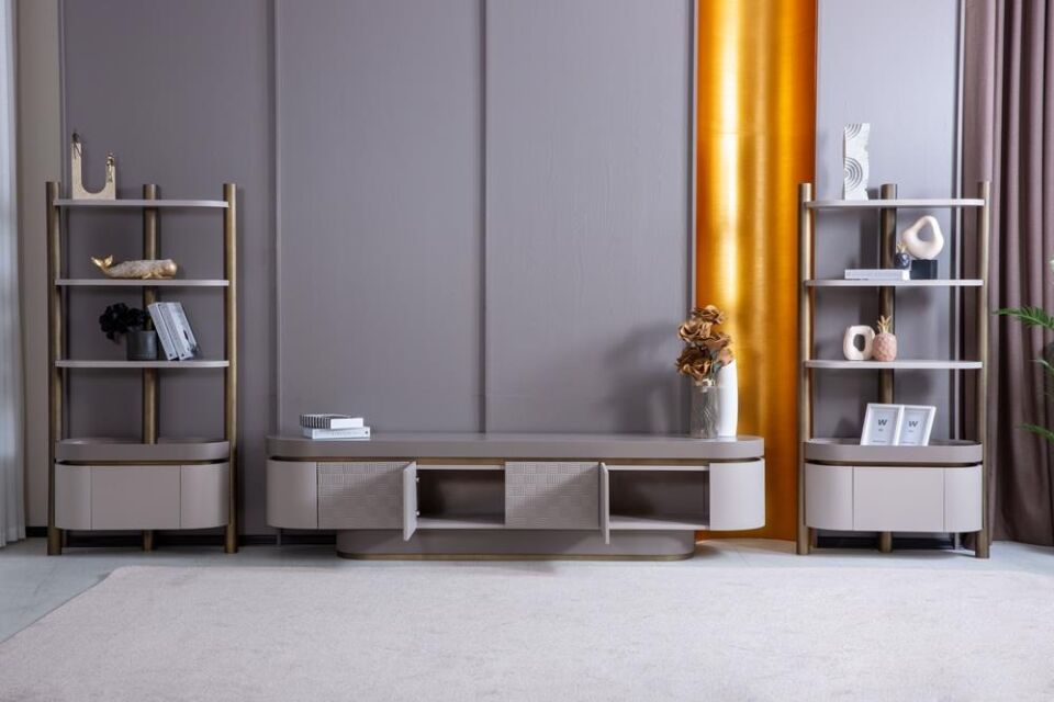 Velar TV Ünitesi (Sağ Sol Kitaplıklı)